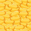 Vector seamless pattern of pills, capsules, fish oil, dietary supplements, vitamins.